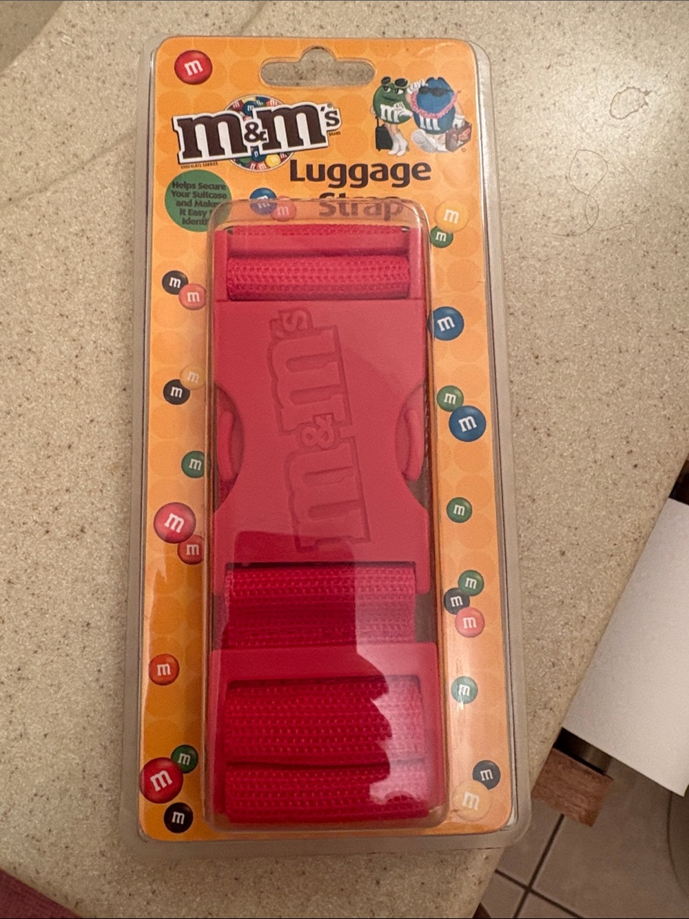 M&M'S Red Travel Luggage Strap with Buckle